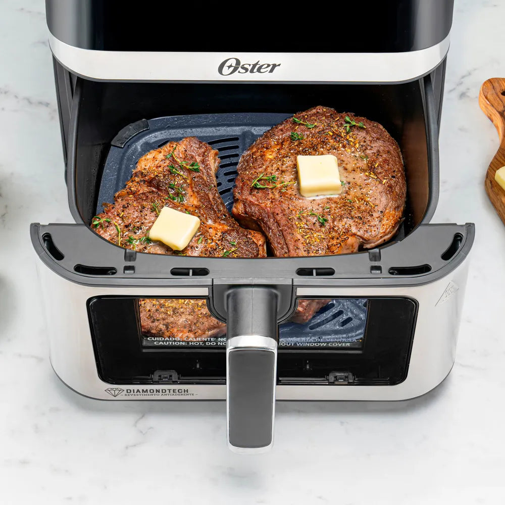 Fritadeira Inox DiamondTech Oster 7,5L com Visor Transparente