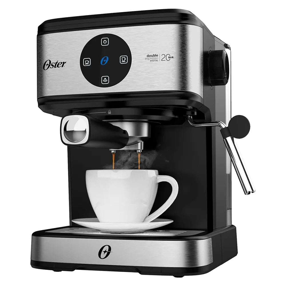 Kit Espresso Oster - Cafeteira Double e Moedor de Café Elétrico Inox