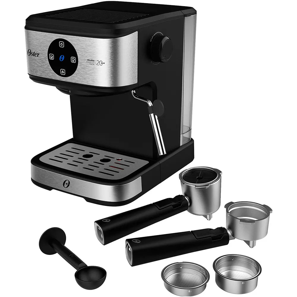 Kit Espresso Oster - Cafeteira Double e Moedor de Café Elétrico Inox