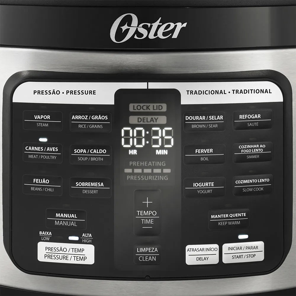 Kit Blender Power Inox e Panela de Pressão 5,7L Oster