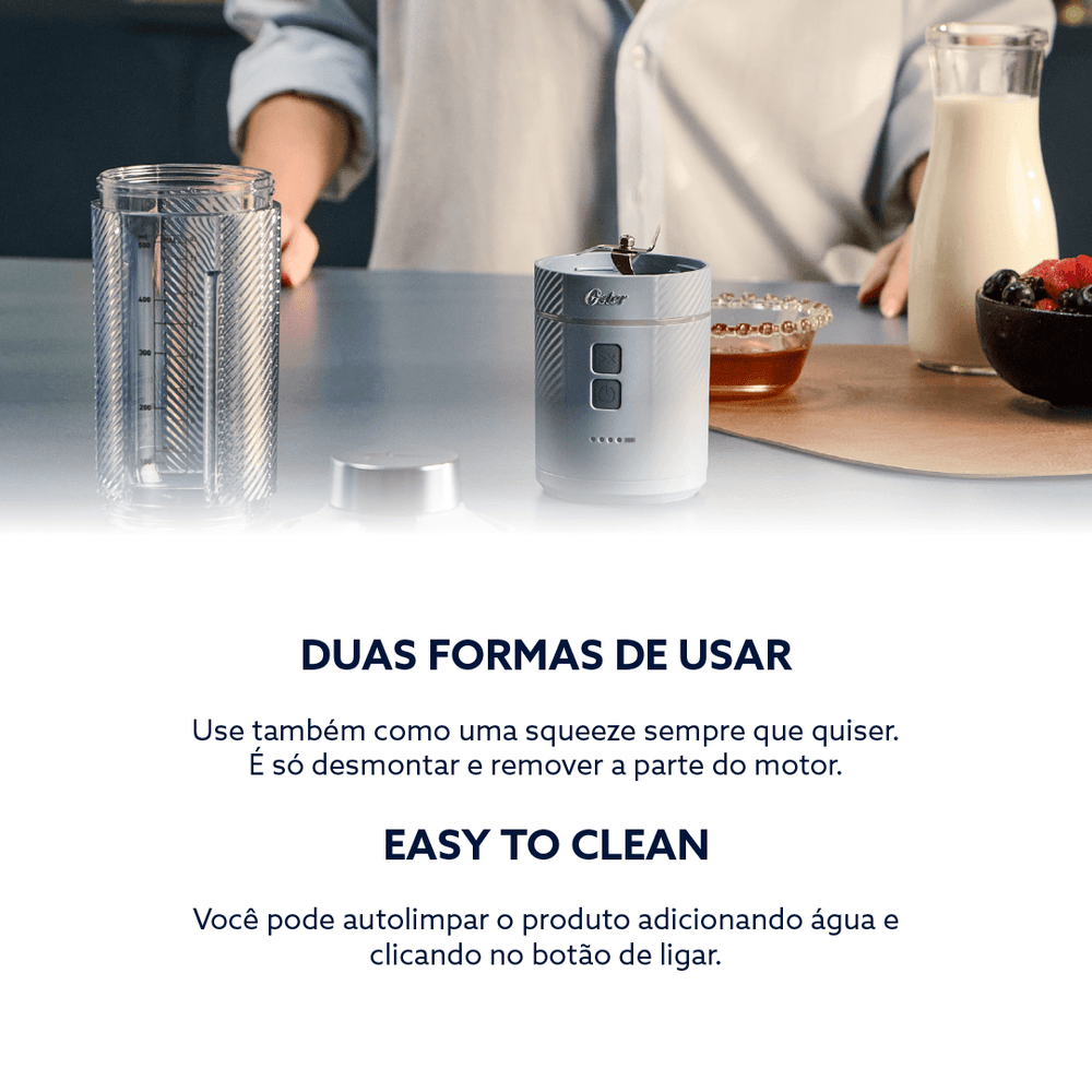 Blender Portátil Sem Fio Go Max Oster