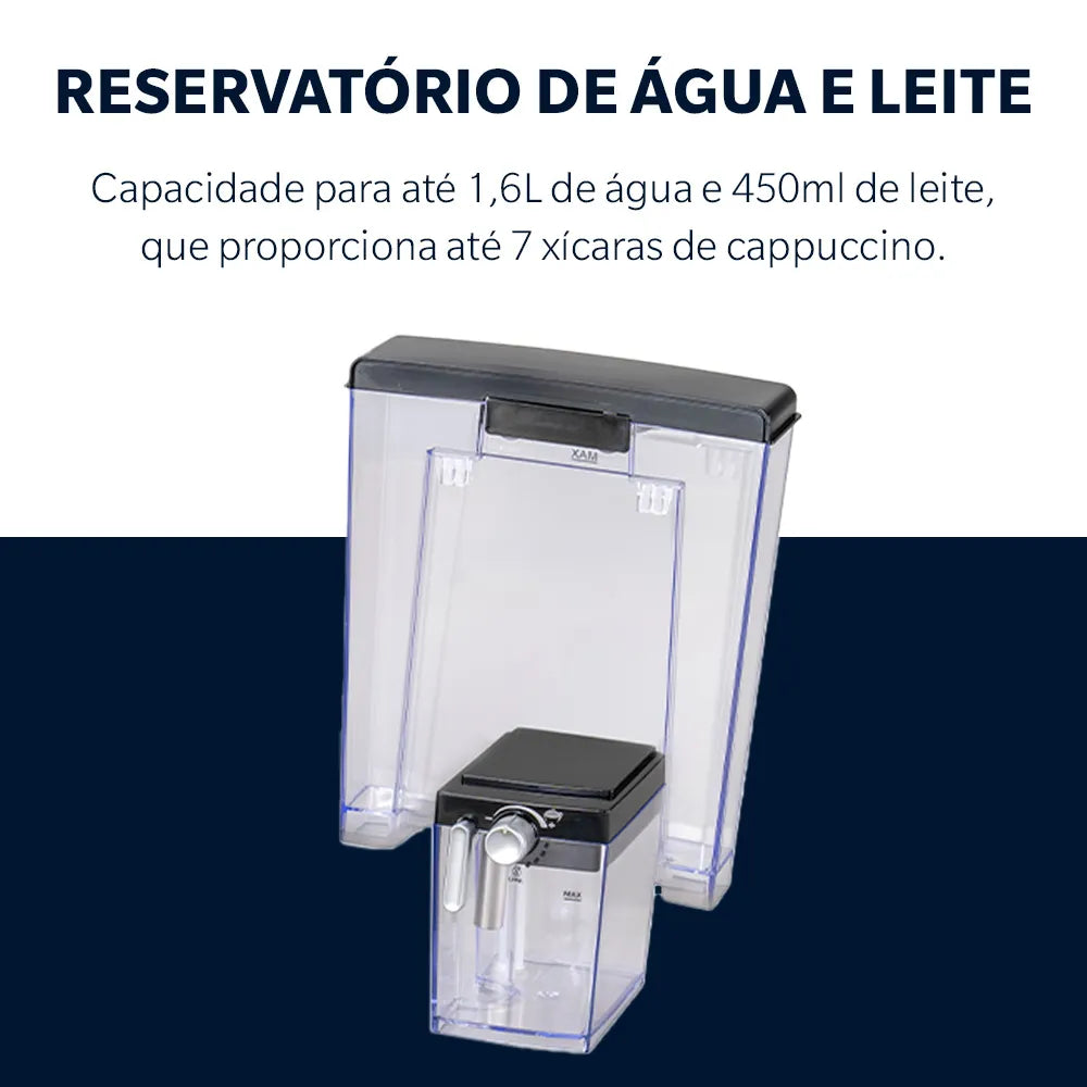 Cafeteira Espresso Oster Nova PrimaLatte Inox para Cápsula, Pó e Sachê