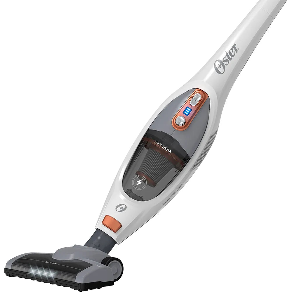 Aspirador de Pó Vertical Sem Fio Oster White Duo Clean 2 em 1 - Bateria