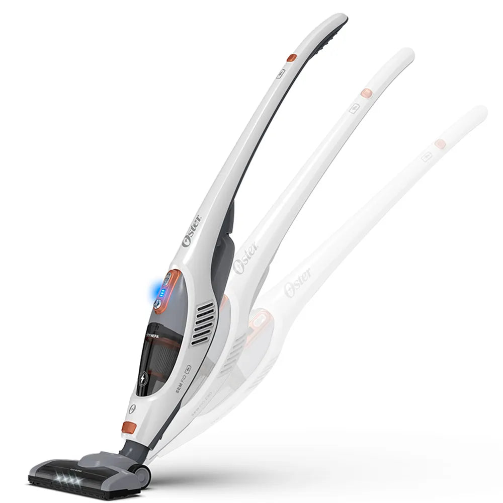 Aspirador de Pó Vertical Sem Fio Oster White Duo Clean 2 em 1 - Bateria