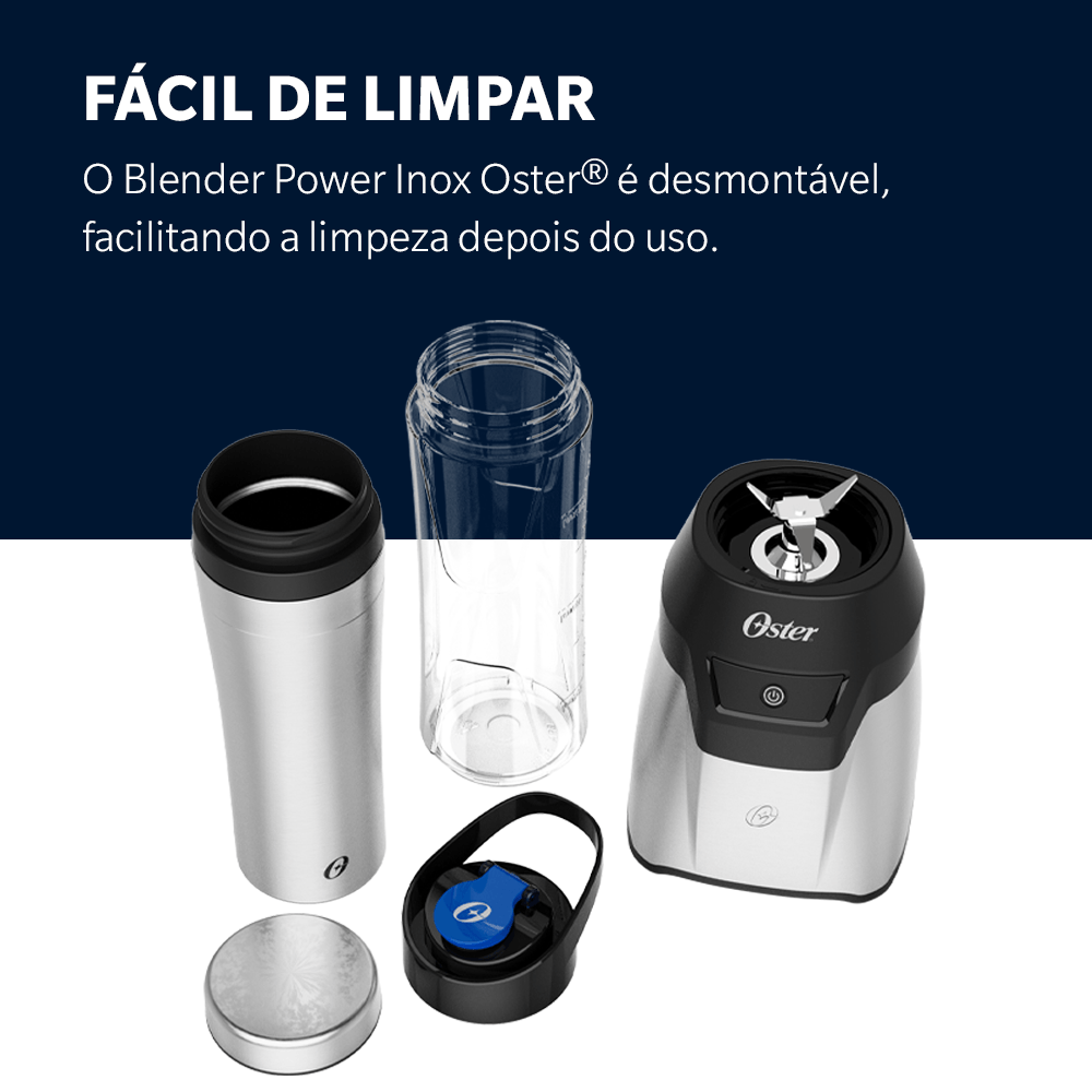 Blender Power Inox Oster com 2 Jarras To Go