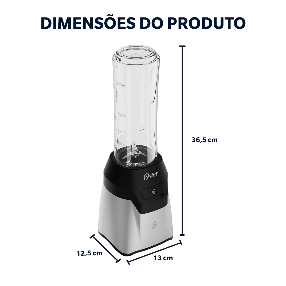 Blender Power Inox Oster com 2 Jarras To Go