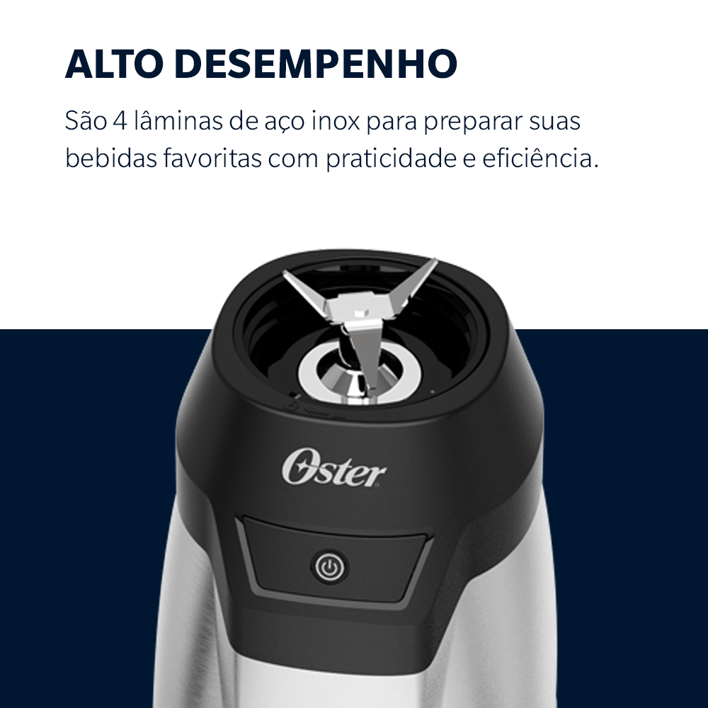 Blender Power Inox Oster com 2 Jarras To Go