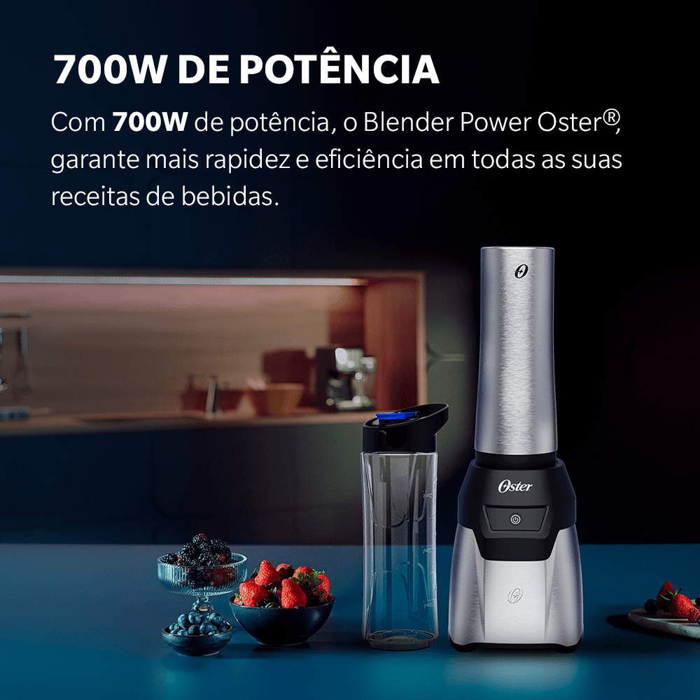 Blender Power Inox Oster com 2 Jarras To Go