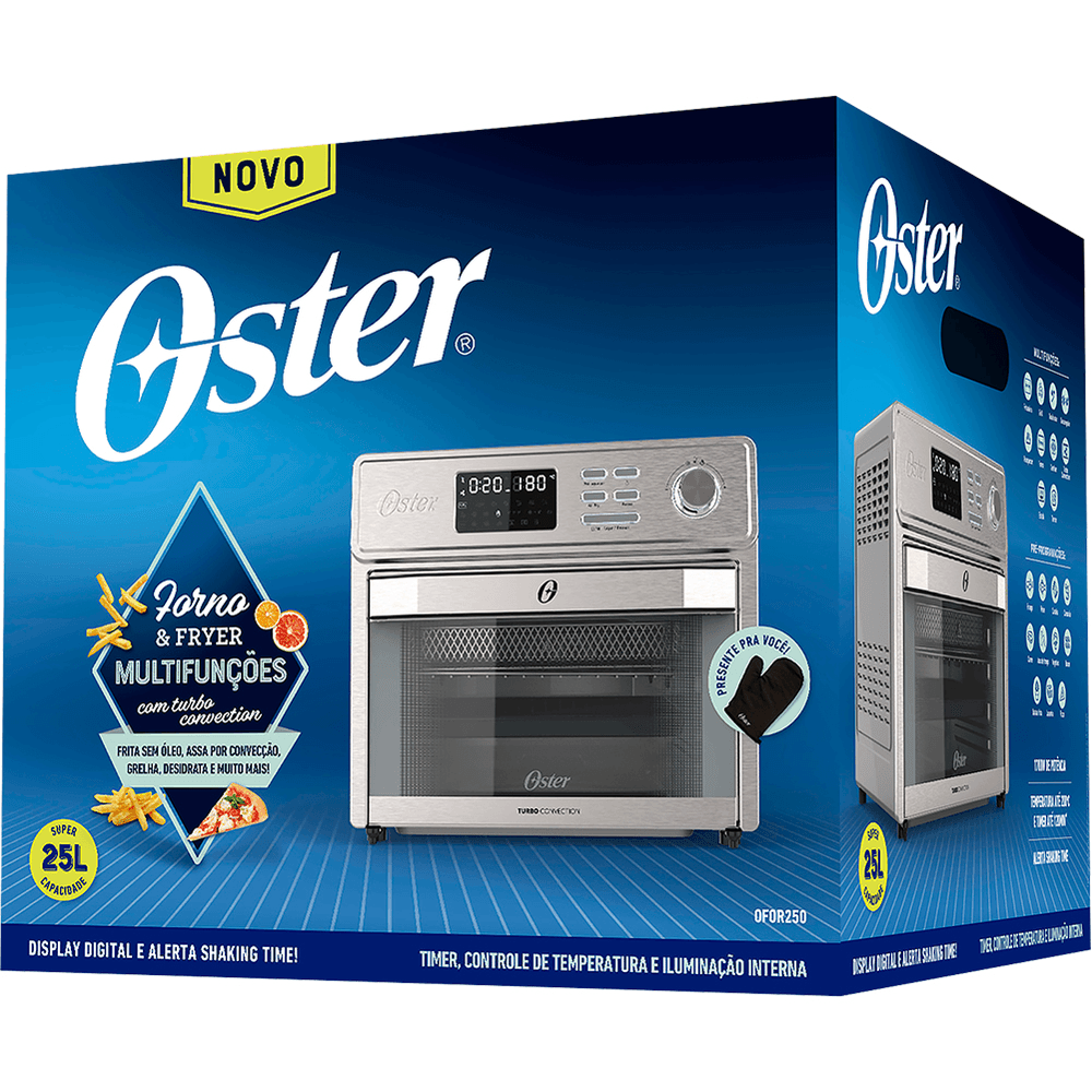 Forno e Fryer 25L Oster Multifunções 10 em 1