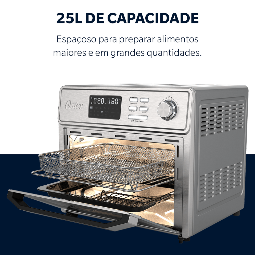 Forno e Fryer 25L Oster Multifunções 10 em 1