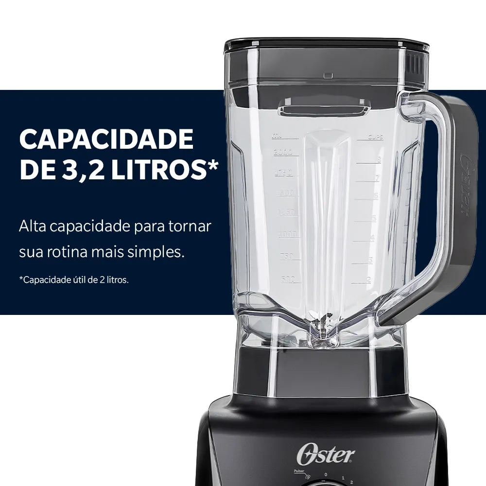 Liquidificador 1400 Full Oster Preto 3,2L