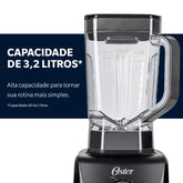 Liquidificador 1400 Full Oster Preto 3,2L
