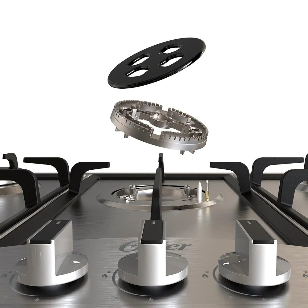 Cooktop a Gás Inox 5 Bocas Oster Semiprofissional - Bivolt