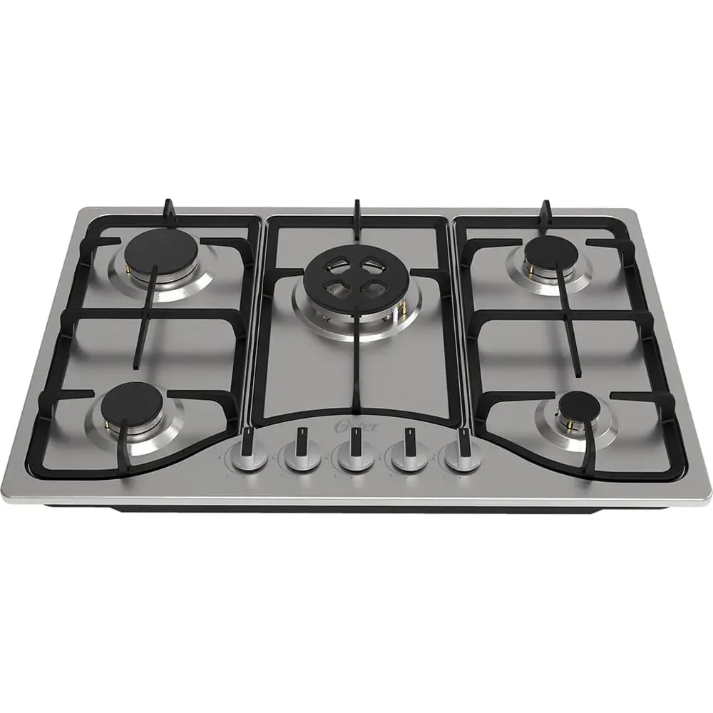 Kit Inox Cooktop a Gás 5 Bocas e Forno de Embutir 74L - 220V