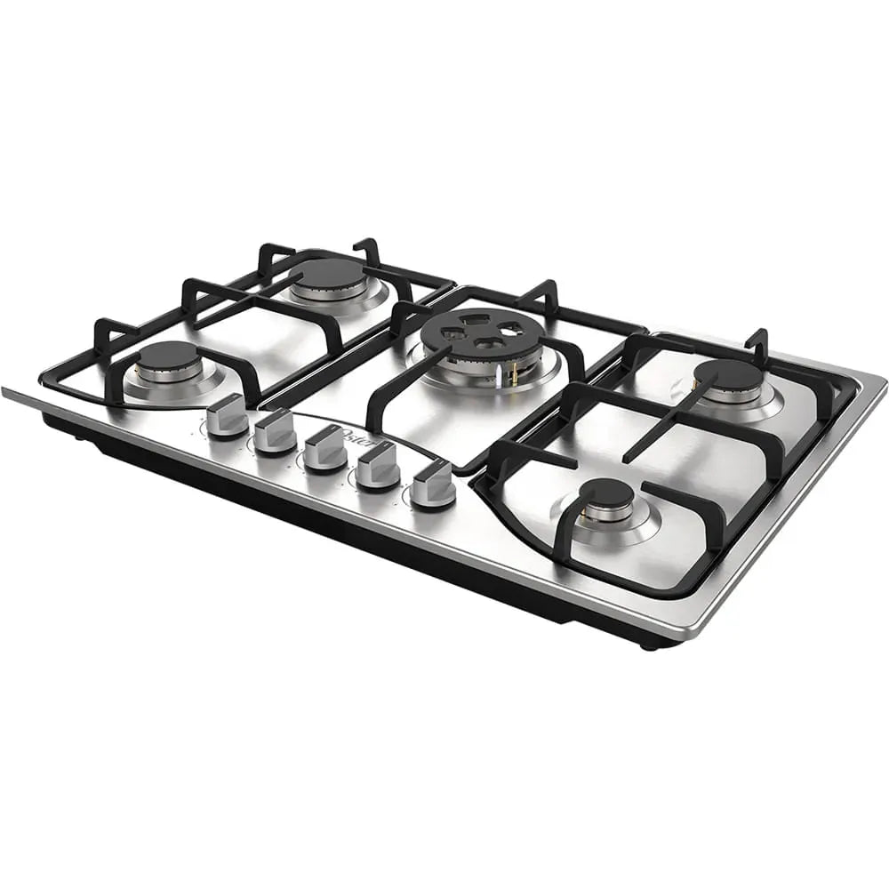Kit Inox Cooktop a Gás 5 Bocas e Forno de Embutir 74L - 220V