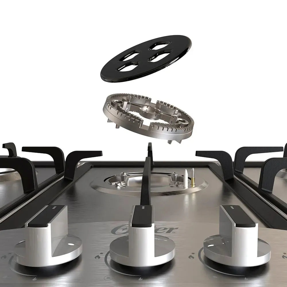 Kit Inox Cooktop a Gás 5 Bocas e Forno de Embutir 74L - 220V