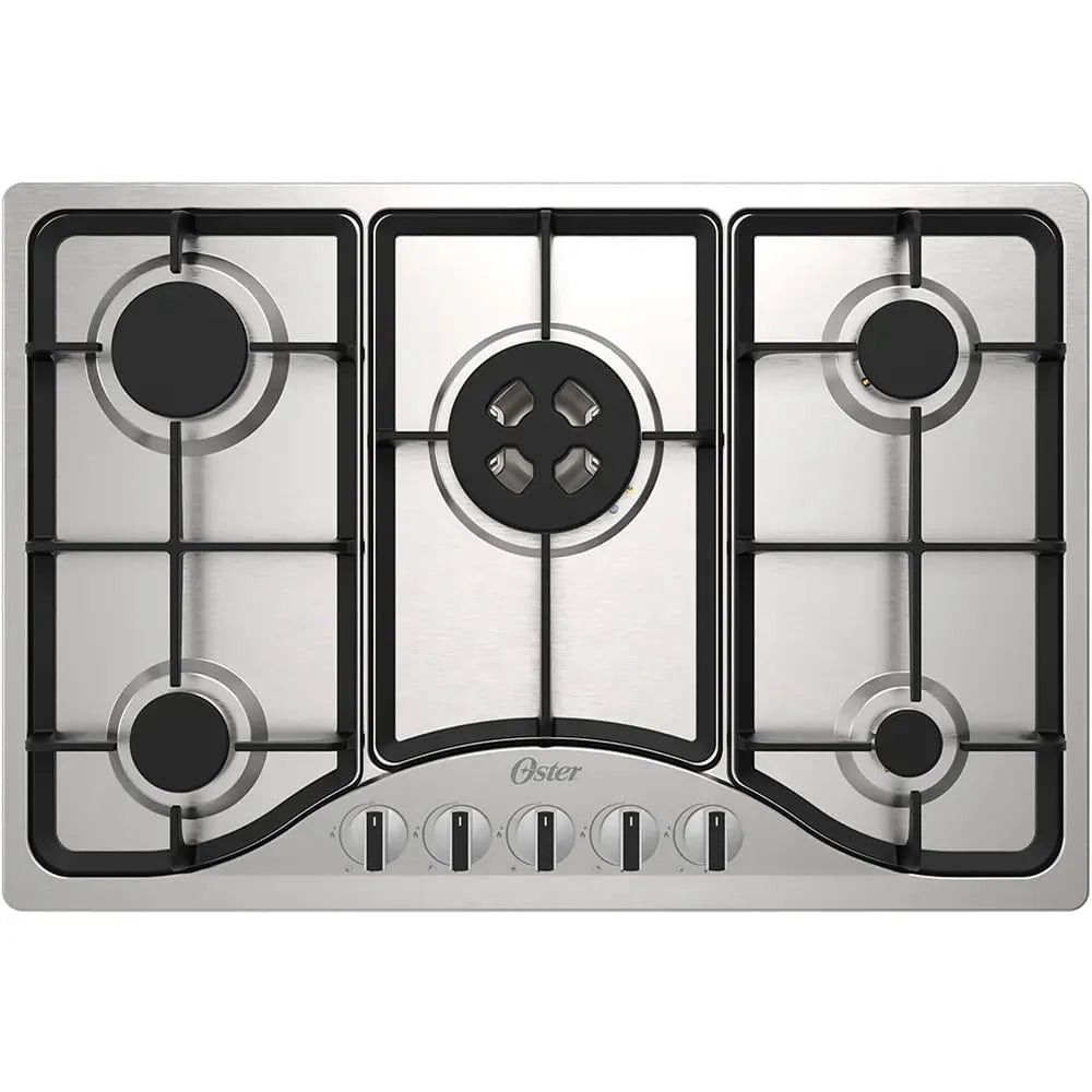 Kit Inox Cooktop a Gás 5 Bocas e Forno de Embutir 74L - 220V