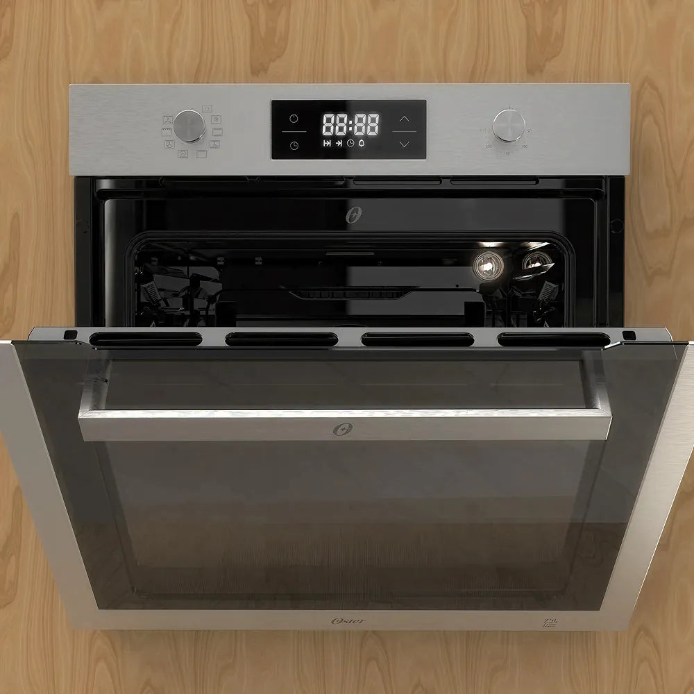 Kit Inox Cooktop a Gás 5 Bocas e Forno de Embutir 74L - 220V