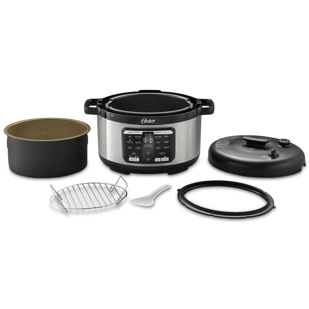 Kit Panela de Pressão 5,7L Multifunções e Cafeteira com Jarra Inox Oster