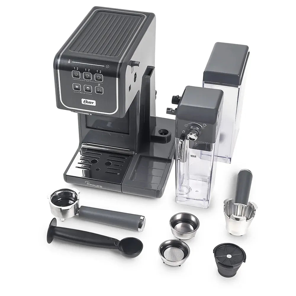 Kit Cafeteira PrimaLatte Touch e Moedor de Café Elétrico Oster