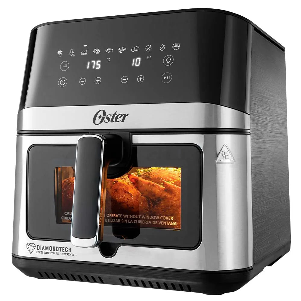 Fritadeira Inox DiamondTech Oster 7,5L com Visor Transparente