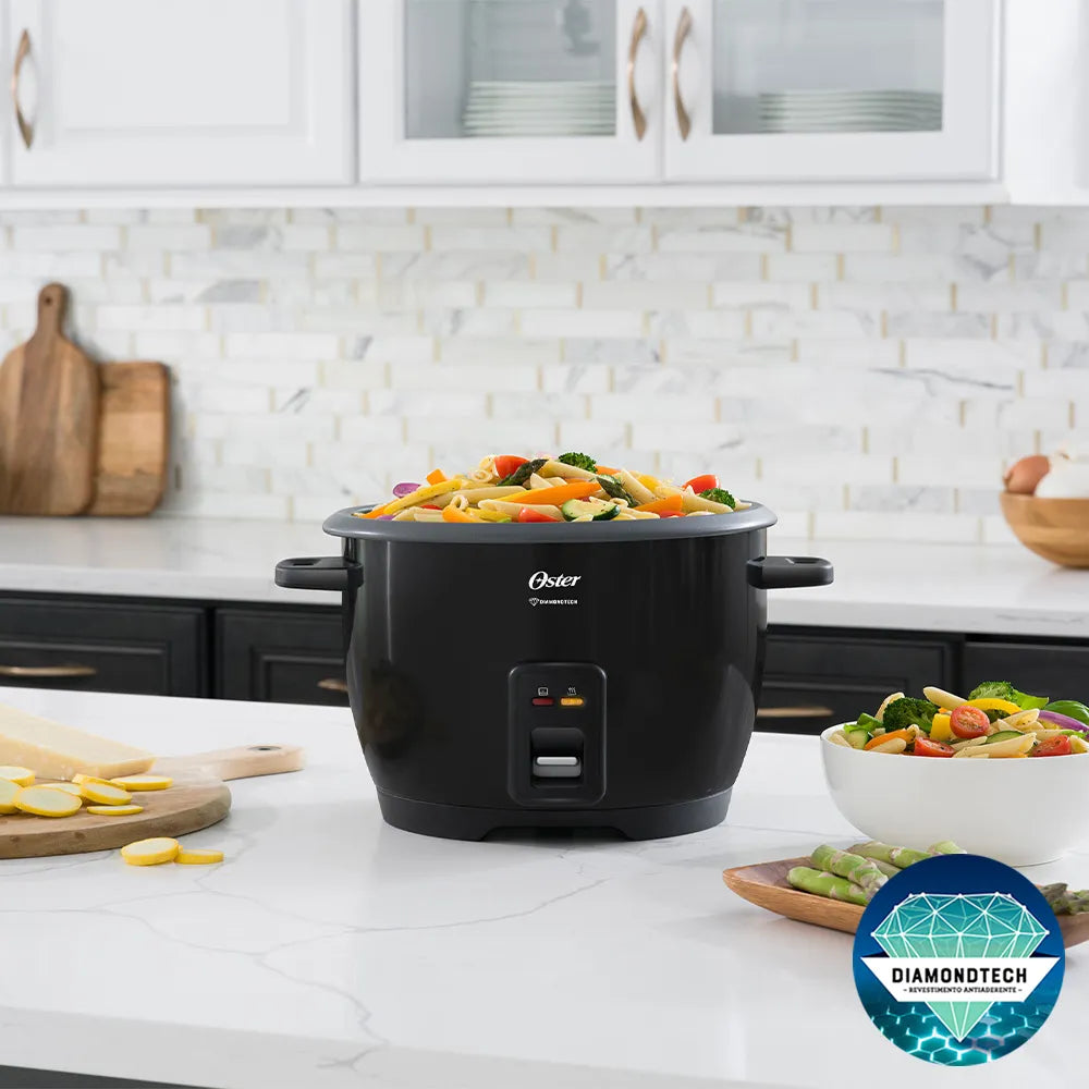 Panela Elétrica de Arroz DiamondTech Oster Black 1,2L
