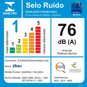 Aspirador de Pó Vertical Sem Fio Oster Blue 3 em 1 - Bateria