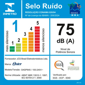 Aspirador de Pó Vertical Sem Fio Oster White Duo Clean 2 em 1 - Bateria