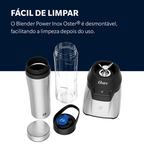 Blender Power Inox Oster com 2 Jarras To Go
