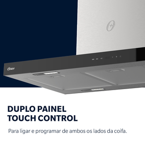 Coifa de Ilha Oster Inox Touch Control 90cm