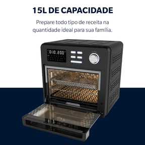 Forno e Fryer 15L Oster Multifunções Compact 10 em 1