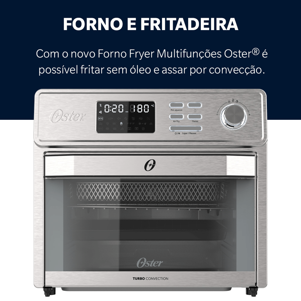Forno e Fryer 25L Oster Multifunções 10 em 1