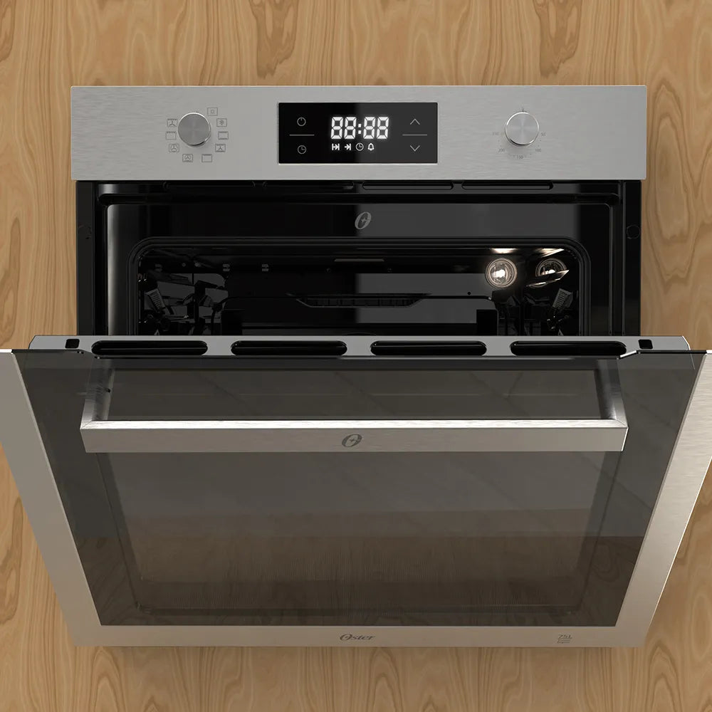 Forno de Embutir Elétrico Oster Semi Digital Black Inox 75L - 220V