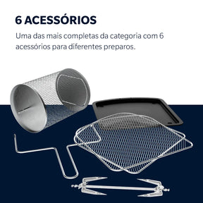 Fritadeira Oven Fryer 12L Oster 3 em 1