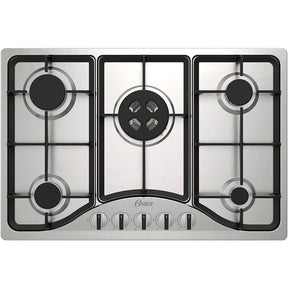 Kit Inox Cooktop a Gás 5 Bocas e Coifa de Ilha 90 cm Oster
