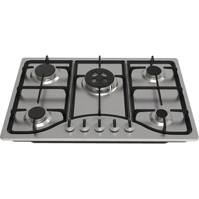 Kit Inox Cooktop a Gás 5 Bocas e Forno de Embutir 74L - 220V