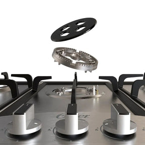 Kit Inox Cooktop a Gás 5 Bocas e Forno de Embutir 74L - 220V