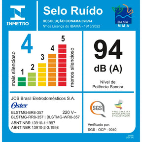 Liquidificador Super Chef Oster Vermelho 1,25L