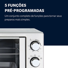 Forno e Fritadeira Sem Óleo Oster 42L French Door 2 em 1