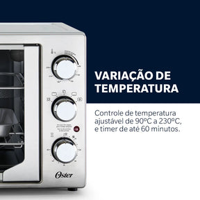 Forno e Fritadeira Sem Óleo Oster 42L French Door 2 em 1